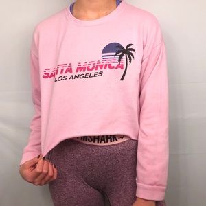 Pink Cropped Sweatshirt